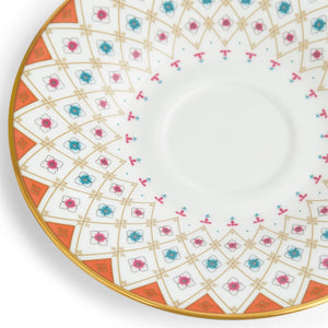 
                  
                    Load image into Gallery viewer, Peony Diamond Teacup &amp;amp; Saucer
                  
                