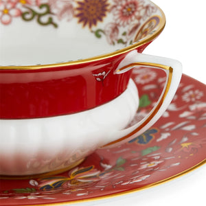 
                  
                    Load image into Gallery viewer, Crimson Orient Teacup &amp;amp; Saucer
                  
                