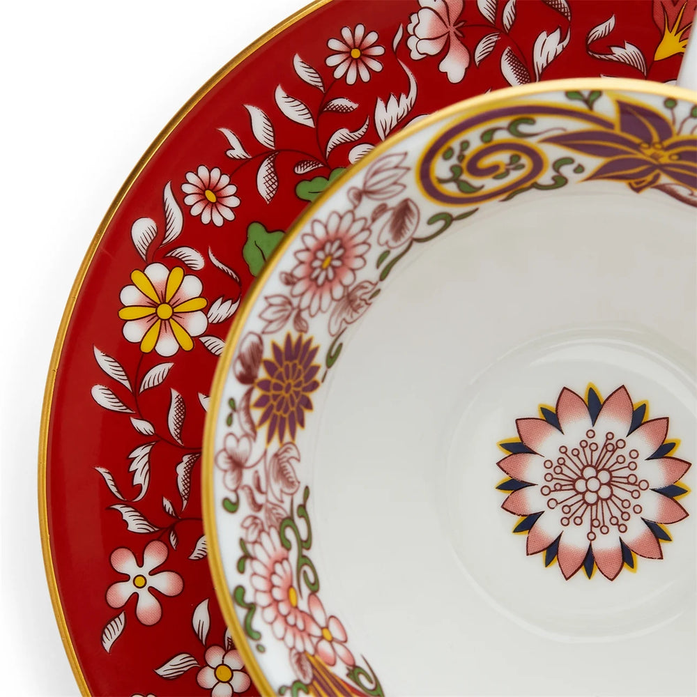 
                  
                    Load image into Gallery viewer, Crimson Orient Teacup &amp;amp; Saucer
                  
                