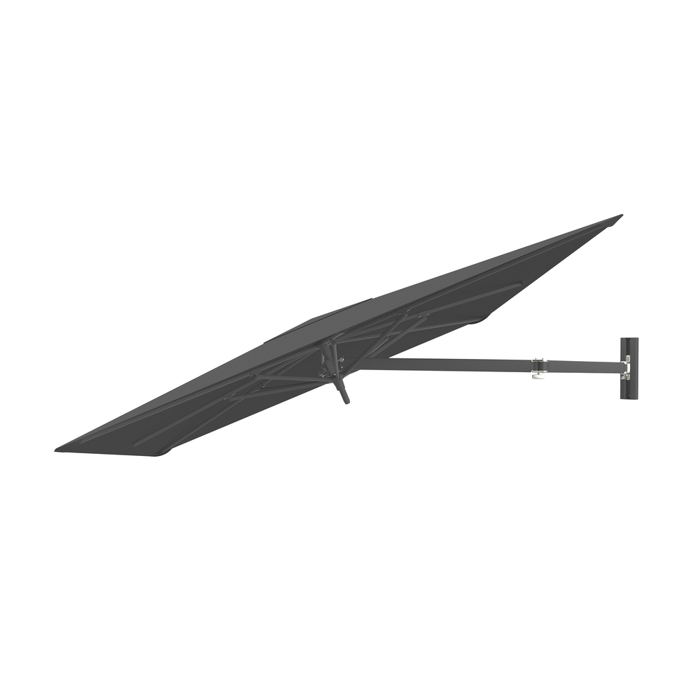 Wall-mounted Paraflex UX Full Black 230 Square Umbrella