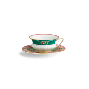 
                  
                    Load image into Gallery viewer, Pink Lotus Teacup &amp;amp; Saucer
                  
                