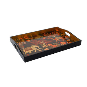 
                  
                    Load image into Gallery viewer, Le Jardin de Mysor Large Lacquer Tray
                  
                